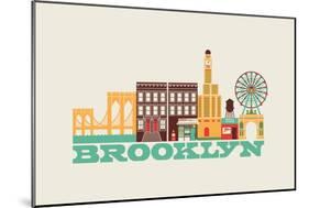 City Living Brooklyn Natural-null-Mounted Art Print