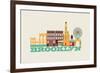 City Living Brooklyn Natural-null-Framed Art Print