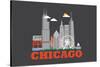 City Living Chicago Asphalt-null-Stretched Canvas