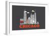 City Living Chicago Asphalt-null-Framed Art Print