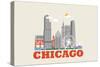 City Living Chicago Natural-null-Stretched Canvas