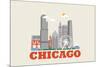 City Living Chicago Natural-null-Mounted Art Print