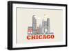 City Living Chicago Natural-null-Framed Premium Giclee Print