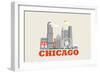 City Living Chicago Natural-null-Framed Premium Giclee Print