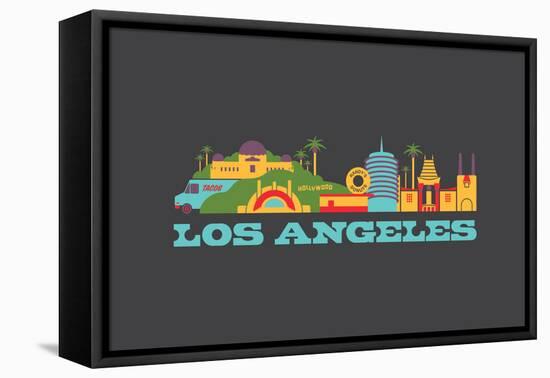 City Living Los Angeles Aspahlt-null-Framed Stretched Canvas