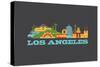 City Living Los Angeles Aspahlt-null-Stretched Canvas