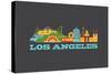 City Living Los Angeles Aspahlt-null-Stretched Canvas