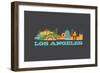 City Living Los Angeles Aspahlt-null-Framed Art Print