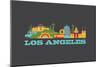 City Living Los Angeles Aspahlt-null-Mounted Art Print