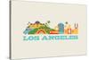 City Living Los Angeles Natural-null-Stretched Canvas