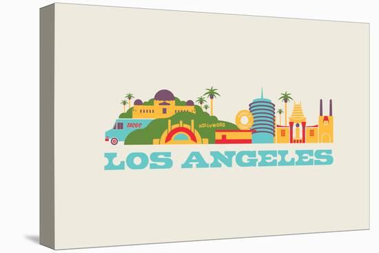 City Living Los Angeles Natural-null-Stretched Canvas