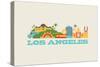 City Living Los Angeles Natural-null-Stretched Canvas