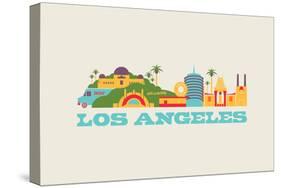 City Living Los Angeles Natural-null-Stretched Canvas