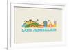 City Living Los Angeles Natural-null-Framed Premium Giclee Print