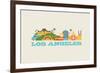 City Living Los Angeles Natural-null-Framed Premium Giclee Print