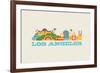 City Living Los Angeles Natural-null-Framed Premium Giclee Print