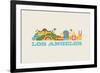 City Living Los Angeles Natural-null-Framed Premium Giclee Print