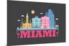 City Living Miami Asphalt-null-Mounted Premium Giclee Print