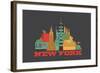 City Living New York Asphalt-null-Framed Art Print