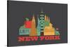 City Living New York Asphalt-null-Stretched Canvas