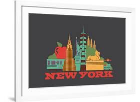 City Living New York Asphalt-null-Framed Art Print