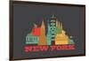 City Living New York Asphalt-null-Framed Art Print