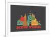 City Living New York Asphalt-null-Framed Premium Giclee Print