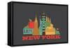 City Living New York Asphalt-null-Framed Stretched Canvas