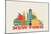 City Living New York Natural-null-Mounted Premium Giclee Print