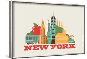 City Living New York Natural-null-Framed Art Print