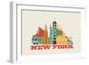 City Living New York Natural-null-Framed Art Print