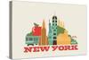 City Living New York Natural-null-Stretched Canvas