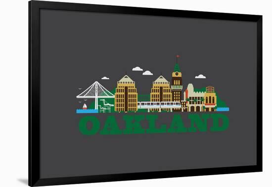 City Living Oakland Asphalt-null-Framed Art Print