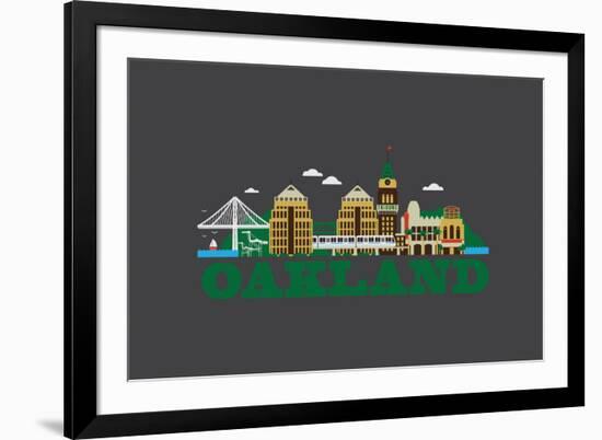 City Living Oakland Asphalt-null-Framed Premium Giclee Print