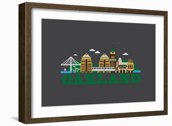 City Living Oakland Asphalt-null-Framed Art Print