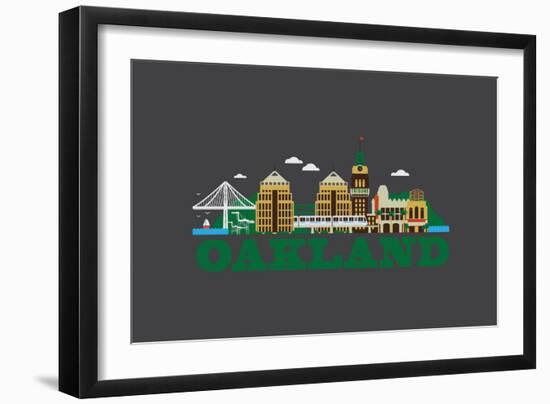 City Living Oakland Asphalt-null-Framed Art Print