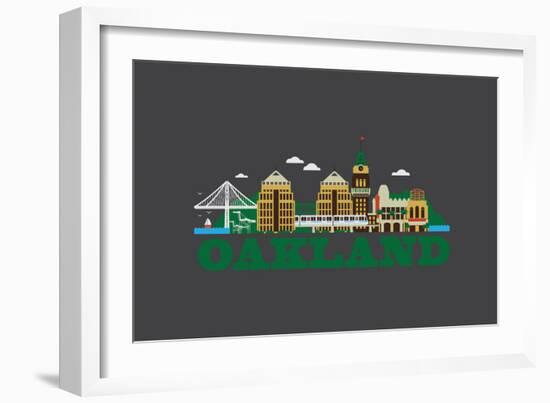 City Living Oakland Asphalt-null-Framed Art Print