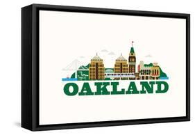 City Living Oakland Natural-null-Framed Stretched Canvas