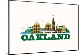 City Living Oakland Natural-null-Mounted Art Print