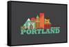 City Living Portland Asphalt-null-Framed Stretched Canvas