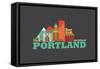 City Living Portland Asphalt-null-Framed Stretched Canvas