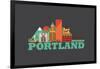 City Living Portland Asphalt-null-Framed Art Print