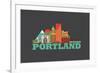 City Living Portland Asphalt-null-Framed Art Print