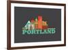 City Living Portland Asphalt-null-Framed Art Print