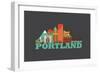 City Living Portland Asphalt-null-Framed Art Print