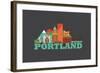 City Living Portland Asphalt-null-Framed Art Print