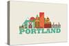 City Living Portland Natural-null-Stretched Canvas