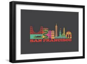 City Living San Francisco Asphalt-null-Framed Art Print