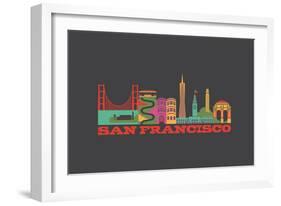 City Living San Francisco Asphalt-null-Framed Art Print