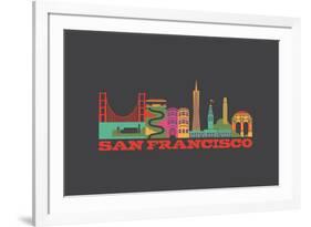 City Living San Francisco Asphalt-null-Framed Art Print